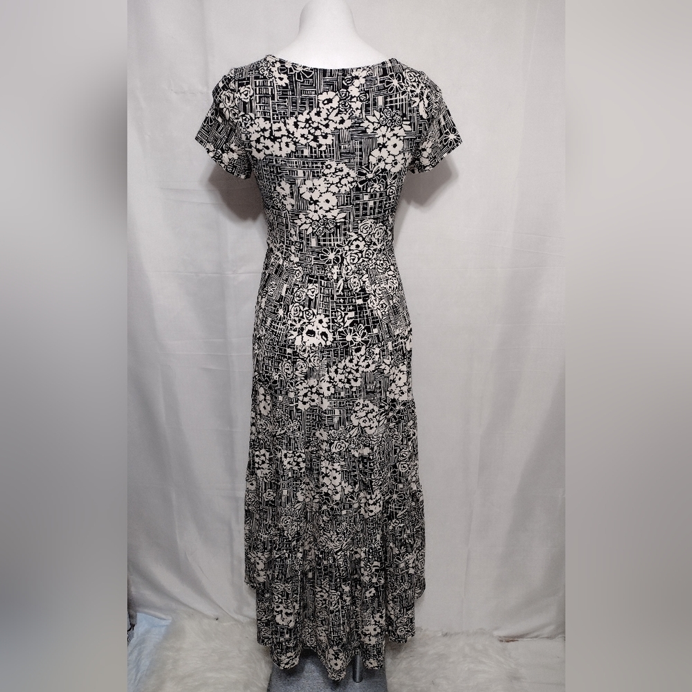 NWT Maeve Catalina Black Floral Tiered Maxi Dress Small Elegant Chic MSRP $138 - Picture 10 of 17